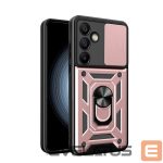 Nugarėlės dėklai Hurtel  Hybrid Armor Camshield with Stand and Camera Cover for Samsung Galaxy A56 - Pink 