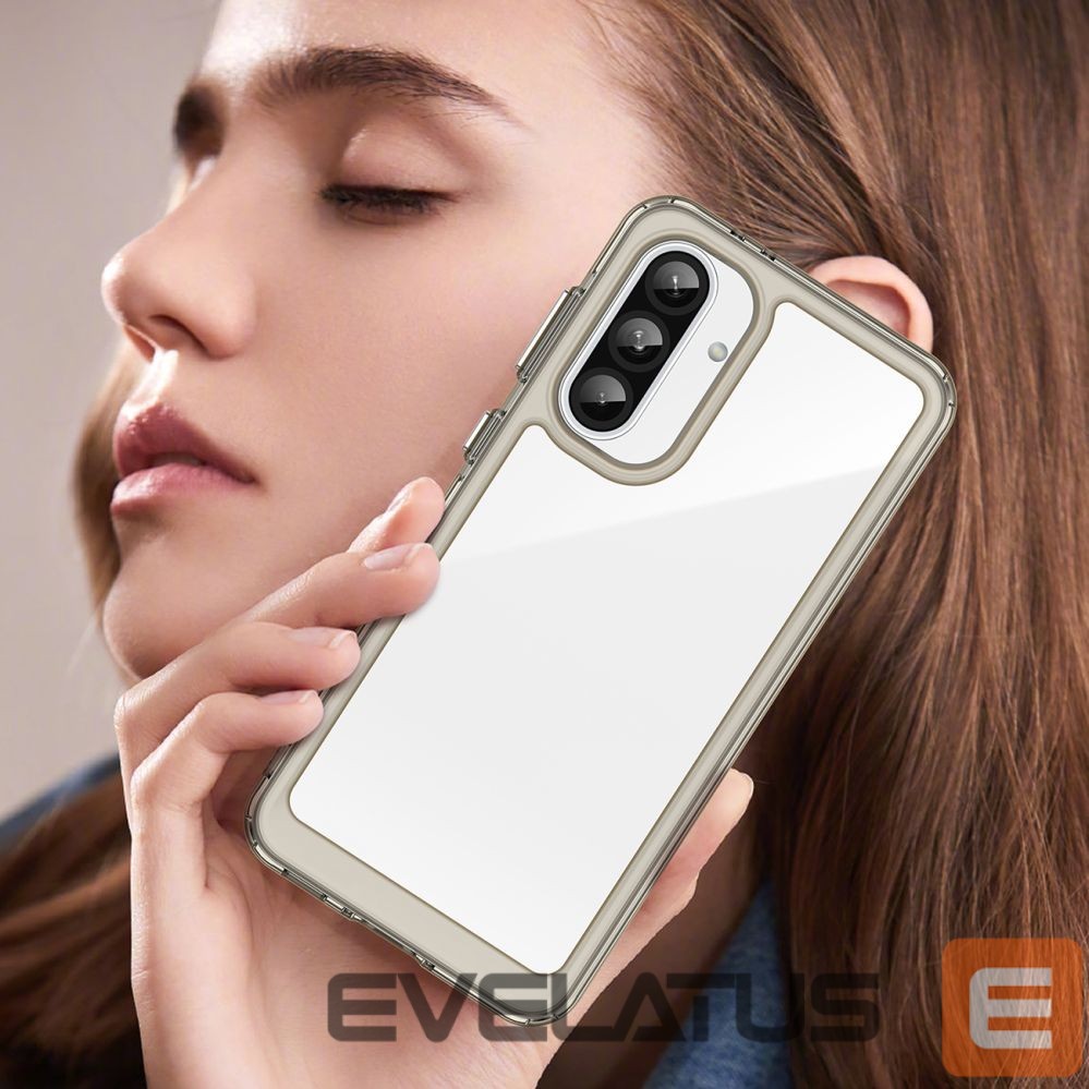 Nugarėlės dėklai Hurtel Outer Space Case for Samsung Galaxy A56 Cover with Flexible Frame - Semi-Transparent, Black