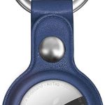 Nugarėlės dėklai Hurtel  Apple AirTag PU Leather Case - Blue 
