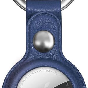 Nugarėlės dėklai Hurtel  Apple AirTag PU Leather Case - Blue 