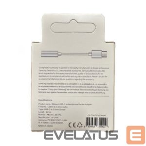Fotoaparato priedas Samsung  Samsung GP-TGU023AE DAC USB-C to 3.5mm mini jack adapter - white 