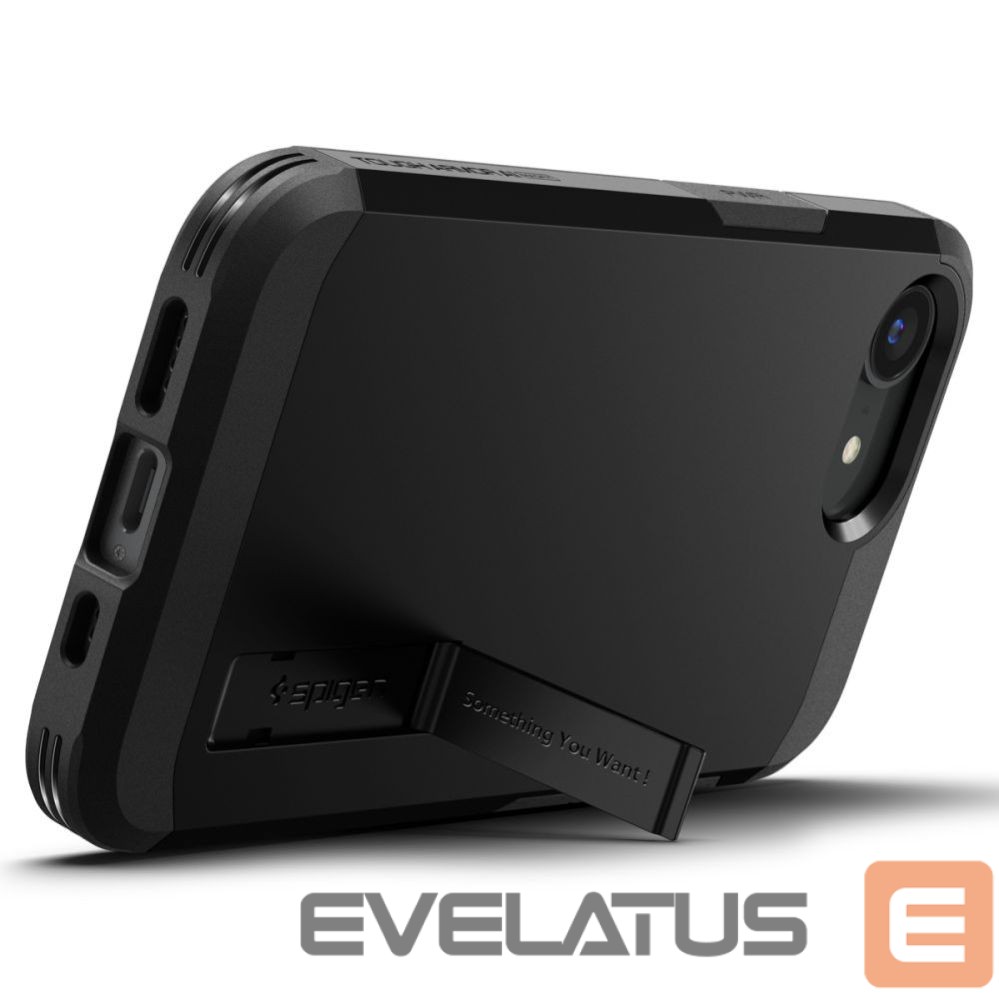 Nugarėlės dėklai Spigen Spigen Tough Armor Case with MagSafe for iPhone 16e with Stand - Black