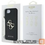 Nugarėlės dėklai Guess  Guess PU Grained 4G Metal Logo case for iPhone 16e - black 