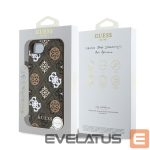 Nugarėlės dėklai Guess  Guess PU 4G Peony case with MagSafe for iPhone 16e - brown 