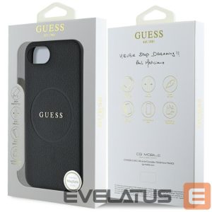 Nugarėlės dėklai Guess  Guess PU Grained Classic Logo case with MagSafe for iPhone 16e - black 