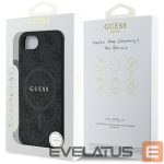 Nugarėlės dėklai Guess  Guess PU Leather 4G Colored Ring Case with MagSafe for iPhone 16e - Black 