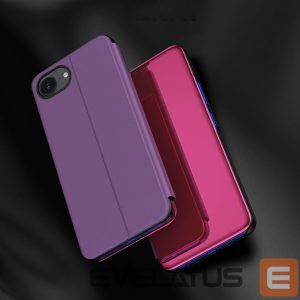 Nugarėlės dėklai Hurtel  Clear View Case for iPhone 16e Flip Cover - Pink 