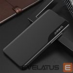 Nugarėlės dėklai Hurtel  Eco Leather View Case elegant case with flap and stand for iPhone 16e - black 