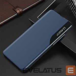 Nugarėlės dėklai Hurtel  Eco Leather View Case elegant case with flap and stand for iPhone 16e - blue 