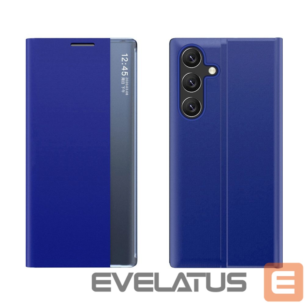 Nugarėlės dėklai Hurtel New Sleep Case Cover with Flip and Stand for Samsung Galaxy S25 Edge - Blue