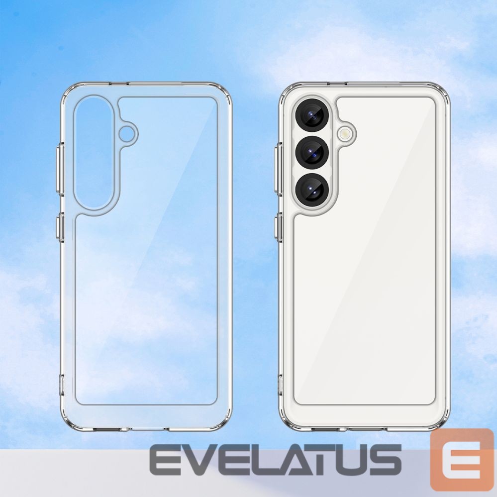 Nugarėlės dėklai Hurtel Outer Space Case for Samsung Galaxy S25 Edge Cover with Flexible Frame - Transparent