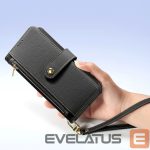 Nugarėlės dėklai Dux Ducis  Dux Ducis Lawa iPhone 16e Leather Case with Detachable Magnetic Wallet - Black 