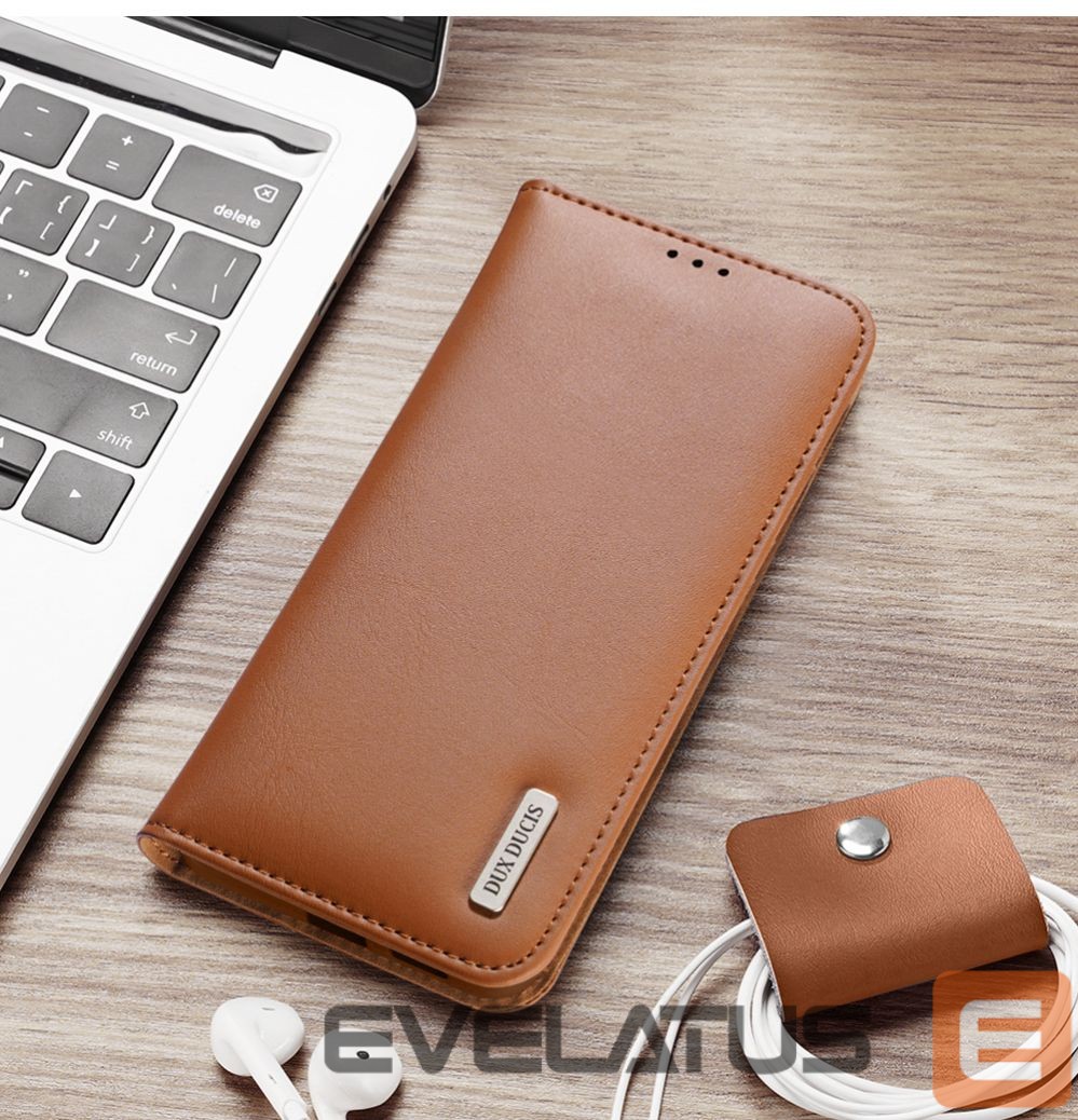 Nugarėlės dėklai Dux Ducis Dux Ducis Hivo Samsung Galaxy S25 Edge Case with Flip and RFID Protection - Brown