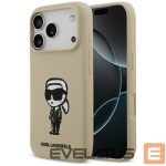Nugarėlės dėklai Karl Lagerfeld Apple KARL LAGERFELD case for IPHONE 17 Pro compatible with MagSafe KLHMP17LSKIGROW (Silicone W/ KL Sketch & Logo) brown Brown