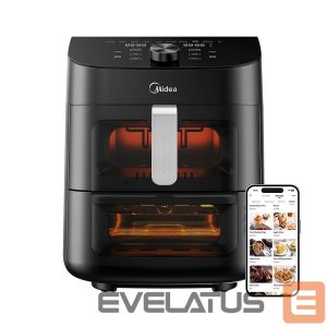 Stalo grotelės Midea  Two Zone Airfryer | MAD1100DADK | Power 1850 W | Capacity 4.4/6.4 L | Rapid Air technology | Black 