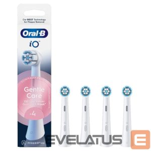 Dantų šepetėlis Oral-B  Replaceable toothbrush heads | iO Gentle Care | Heads | For adults | Number of brush heads included 4 | Number of teeth brushing modes Does not apply | White 