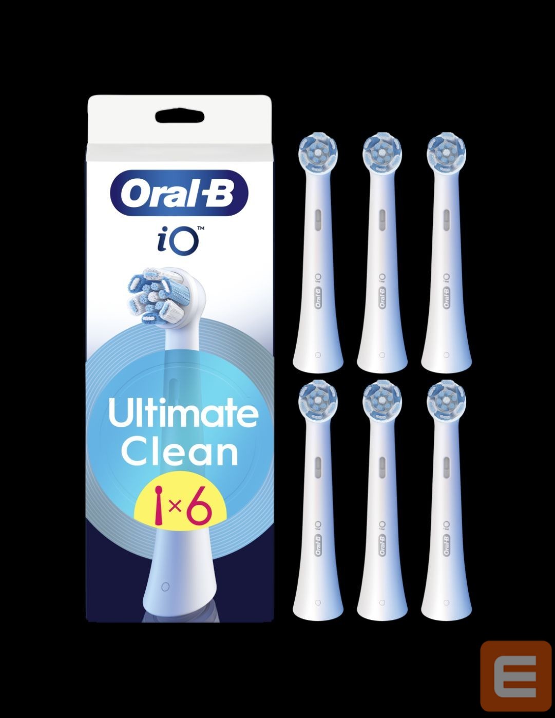 Dantų šepetėlis Oral-B Replaceable toothbrush heads | iO UltimateClean | Heads | For adults | Number of brush heads included 6 | White