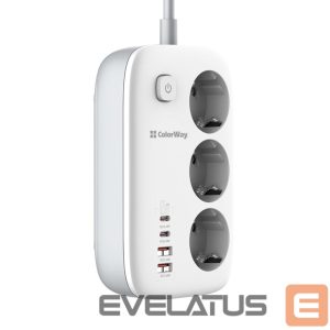 Kabelis ColorWay  Power Socket | CW-CHE34PDW 