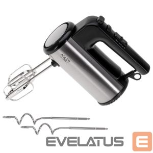 Maišytuvai ir maišytuvai Adler  Hand mixer | AD 4232 | Hand Mixer | 900 W | Number of speeds 5 | Turbo mode | Black/Stainless Steel 