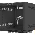 Serveriai Lanberg  Rack cabinet 10" wall-mount 4U/280x310 (flat pack) with glass door, black | 