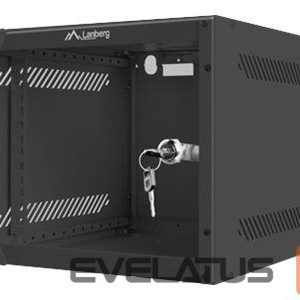 Serveriai Lanberg  Rack cabinet 10" wall-mount 4U/280x310 (flat pack) with glass door, black | 