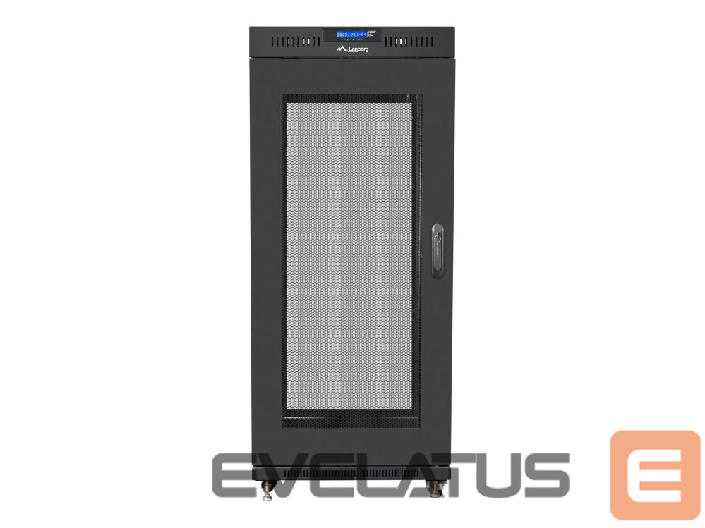 Serveriai Lanberg Rack cabinet 19" free-standing 15U/800x1000 (flat pack) with mesh door lCD V2, black |