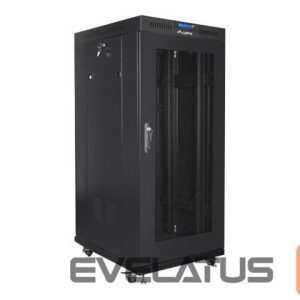 Serveriai Lanberg  Rack cabinet 19" free-standing 22U/800x800 (flat pack) with glass door lCD V2, black | 