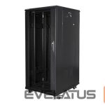 Serveriai Lanberg  Rack cabinet 19" free-standing 27U/600x800 (flat pack), black | 