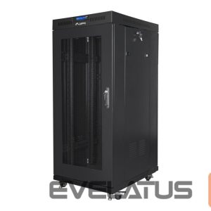 Serveriai Lanberg  Rack cabinet 19" free-standing 27U/600x800 (flat pack) with mesh door ICD V2, black | 