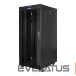 Serveriai Lanberg  Rack cabinet 19" free-standing 27U/800x1000 (flat pack) with glass door lCD V2, black | 