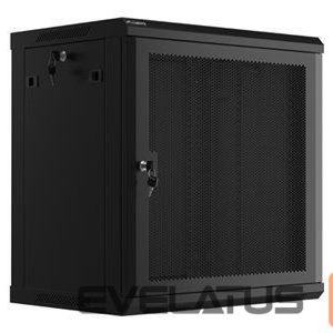 Serveriai Lanberg  Rack cabinet 19" wall-mount 12U/600x450 with perforated door (flat pack), black | 