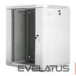 Serveriai Lanberg  Rack cabinet 19" wall-mount 15U/600x600 (flat pack) with glass door V2, grey | 