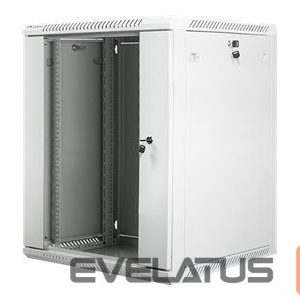 Serveriai Lanberg  Rack cabinet 19" wall-mount 15U/600x600 (flat pack) with glass door V2, grey | 