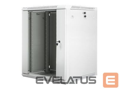 Serveriai Lanberg Rack cabinet 19" wall-mount 15U/600x600 (flat pack) with glass door V2, grey |