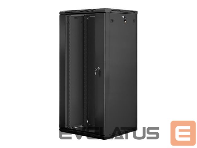 Serveriai Lanberg Rack cabinet 19" wall-mount 27U/600x600 (flat pack) V2, black |