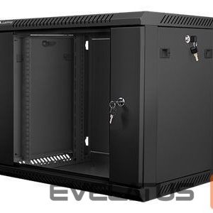 Serveriai Lanberg  Rack cabinet 19" wall-mount 9U/600x450 (flat pack) V2, black | 