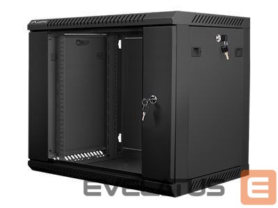 Serveriai Lanberg Rack cabinet 19" wall-mount 9U/600x450 (flat pack) V2, black |