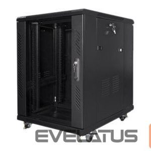 Serveriai Lanberg  Rack cabinet 19" free-standing 15U/600x800 (flat pack), black | 