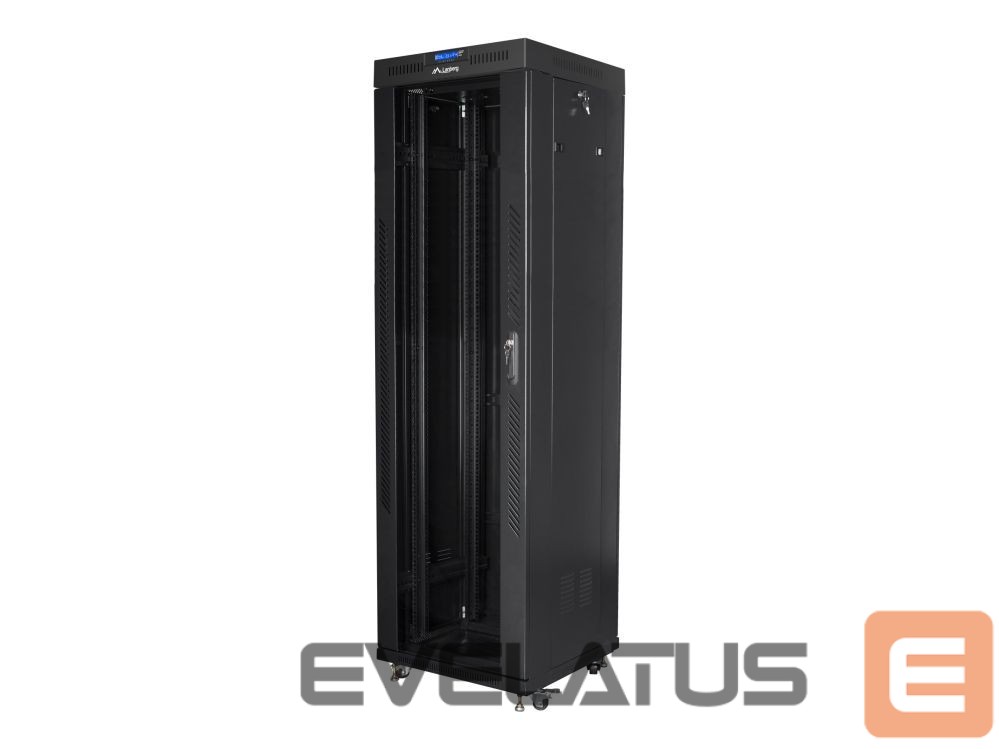 Kitos prekės Lanberg | Rack cabinet 19" free-standing 42U/600x600 (flat pack) with glass door lCD V2 | FF01-6642-12BL | Black