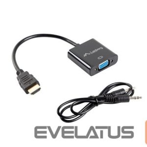 Monitoriaus priedas Lanberg  HDMI, Mini Jack 3.5 mm, VGA Adapter | AD-0017-BK | 20 m 