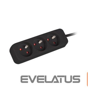 Serveriai Lanberg  Cable Power Strip, 3X French Outlets Quality-Grade Copper, 1.5 m | PS0-03E-0150-BK 