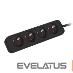 Serveriai Lanberg  Cable Power Strip, 4X French Outlets Quality-Grade Copper, 1.5 m | PS0-04E-0150-BK 