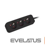 Serveriai Lanberg  Cable Power Strip, 3X French Outlets Quality-Grade Copper, 3 m | PS0-03E-0300-BK 