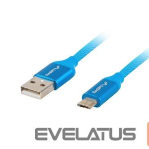 Kabelis Lanberg  USB Micro to USB-A 2.0 Cable Blue Premium QC 3.0, 1.8 m | CA-USBM-20CU-0018-BL | USB Micro to USB Type-A 