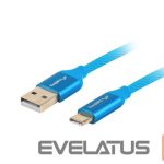 Kabelis Lanberg  USB Type-C to USB Type-A 2.0 Cable Blue Premium QC 3.0, 1 m | CA-USBO-22CU-0010-BL | USB Type-C to USB Type-A 
