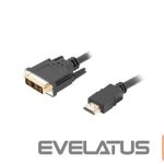 Monitoriaus priedas Lanberg  HDMI to DVI-D Cable, Single Link with Gold-Plated Connectors | CA-HDDV-10CC-0018-BK | HDMI to DVI-D | 1.8 m 