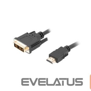Monitoriaus priedas Lanberg  HDMI to DVI-D Cable, Single Link with Gold-Plated Connectors | CA-HDDV-10CC-0018-BK | HDMI to DVI-D | 1.8 m 