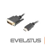 Monitoriaus priedas Lanberg  HDMI to DVI-D Cable Dual Link with Gold-Plated 4K Connectors | CA-HDDV-20CU-0018-BK | HDMI to DVI-D | 1.8 m 
