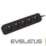 Serveriai Lanberg  Cable Power Strip, 5X French Outlets Quality-Grade Copper, 3 m | PS0-05E-0300-BK 