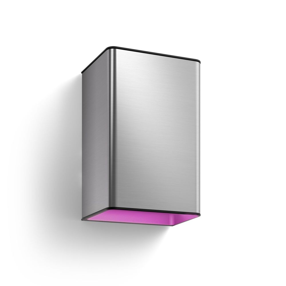 Stalinė lempa Philips Hue WCA Resonate Outdoor Wall Lantern, Inox | 8 W | 2000-6500 Hue White Colour Ambiance